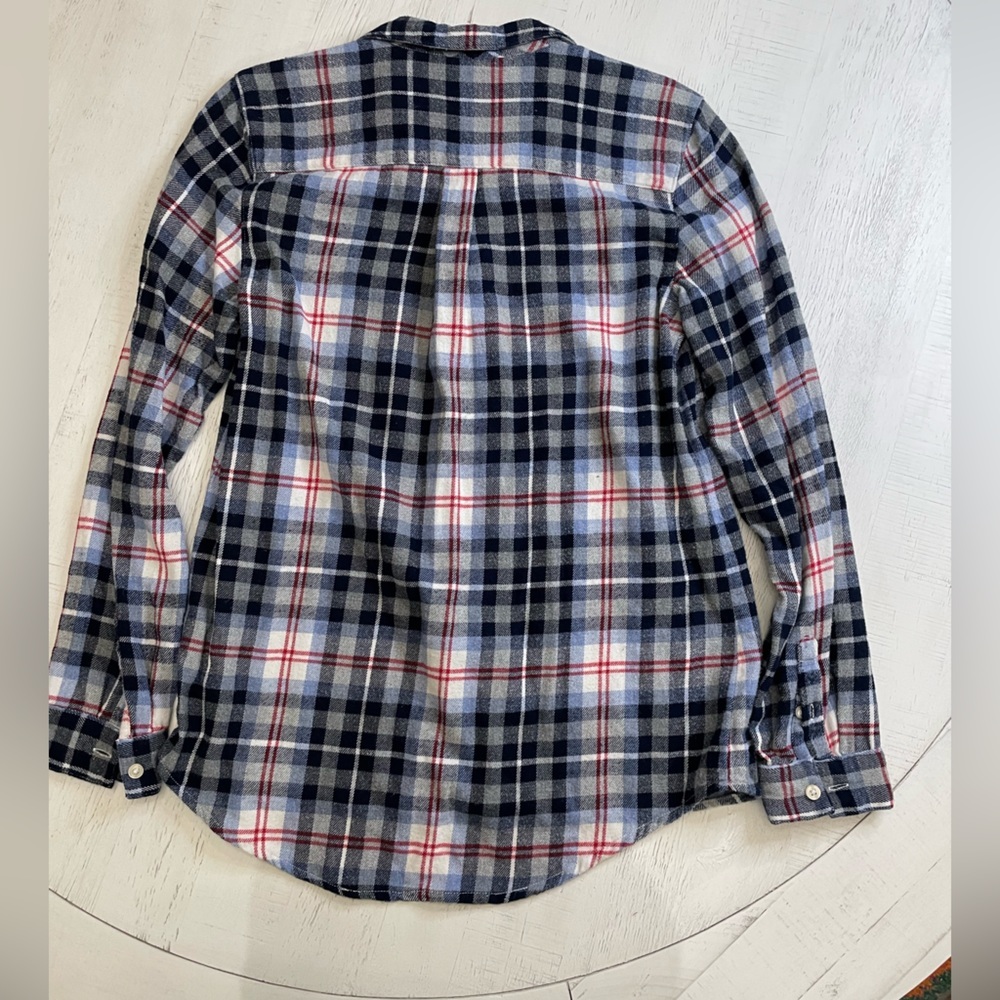 G.H Bass & Co. Men’s Flannel Shirt Size Medium Button Down Blue - Picture 2 of 4
